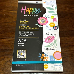 The Happy Planner Sticker Book 828 Pieces Tiny Florals Scrapbook - Picture 1 of 14