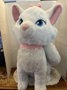 JUMBO DISNEY STORE PLUSH DOLL FIGURE WHITE ARISTOCATS MARIE BLUE EYED BEAUTY CAT - Picture 1 of 8
