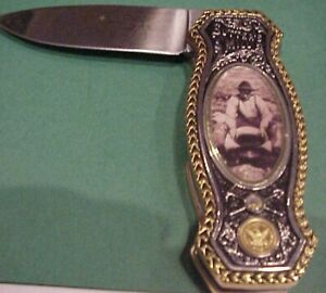 FRANKLIN MINT SUTTER'S MILL POCKET KNIFE WITH PADDED FM CASE TAG AND BOX