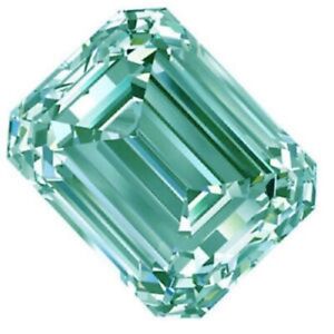 Top grade Emerald cut 2 to 2.5 carat light bluegreen moissanite,VVS1 quality
