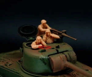 1/64 1/72 Segunda Guerra Mundial Comandante de Tanque del Ejército de los Estados Unidos M4 Sherman Oficial de Tanque Figura Diorama Guerra - Imagen 1 de 4