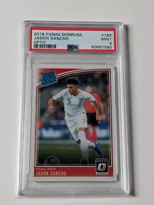 Panini Donruss Optik 2018 Jadon Sancho Man Utd England bewertet Rookie RC PSA 9 - Bild 1 von 2