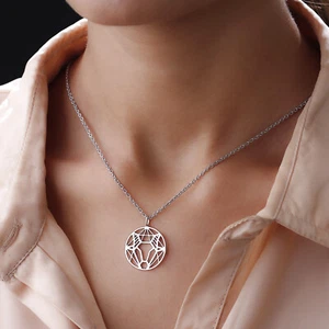 Capricorn Zodiac Star Sign Pendant Necklace in 925 Solid Sterling Silver 7.5 Grm - Picture 1 of 20
