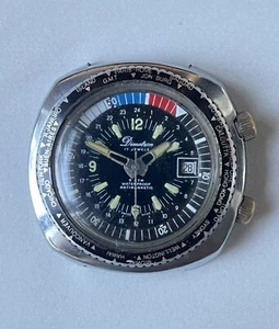 lotto orologio uomo vintage Dimetron World Time UFO subacqueo pilota militare manuale. - Foto 1 di 7