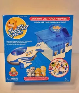 Zhu Zhu Pets Criceto Jumbo Jet e Aeroporto Play Set Giocattolo Nuovo con scatola 2009 Cepia - Foto 1 di 6