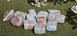 Piedra preciosa tallada aragonita de arena azul caribeña - Imagen 1 de 4