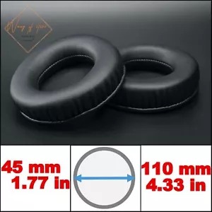 Black Color Full Size Thick Memory Foam Cushions Replacement Ear Pads Headphone - Picture 1 of 26