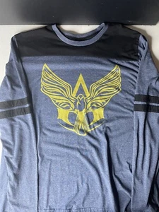 Assassin's Creed IV Shirt Herren Gr. XL Blau Langarm Schwarz Flagge Rundhals - Bild 1 von 5