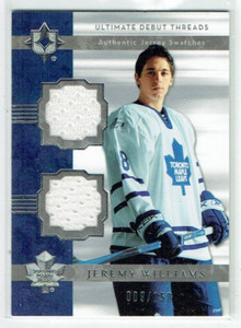 06-07 UD Ultimate Debut Threads  Jeremy Williams  /150  Rookie  Dual Jerseys