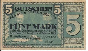 GERMANY, 5 MARK, 1919 - Picture 1 of 2