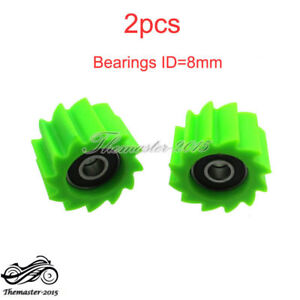 2 Chain Roller Tensioner Pulley Wheel Guide For Kawasaki KX250F KX450F 2006-2016
