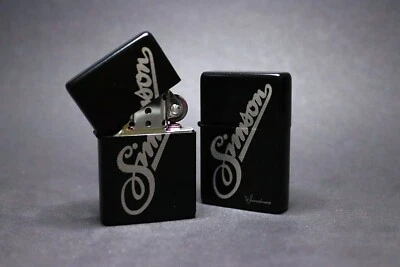 PBTECHNICS Benzinfeuerzeug Simson Gravur Name opt Zippo Benzin 125ml - S50 S51 S70 Schwalbe