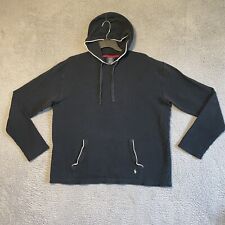Polo Ralph Lauren Adult XL Black Waffle Knit Thermal Hooded Pony Casual Men
