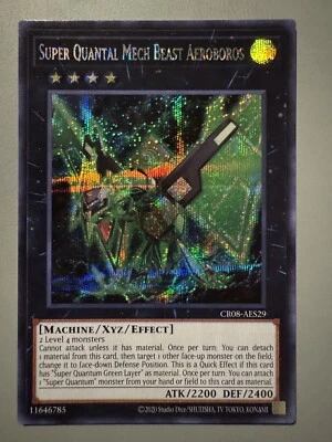 YUGIOH SUPER QUANTAL MECH BEAST AEROBOROS ASIA ENGLISH CR08-AES29 SECRET RARE - Image 1 of 3