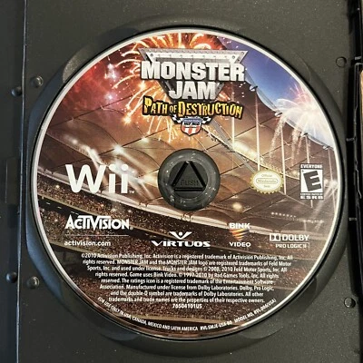 Monster Jam: Path of Destruction (Nintendo Wii, 2010) Video Game - Image 1 of 4
