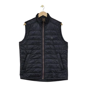 Timberland Gilet Mens Size L Black Quilted Lightweight Full Zip - Picture 1 of 15