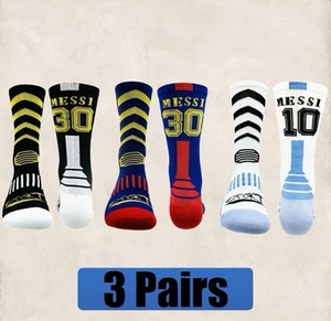 Premium MESSI Soccer Socks Bundle | #10 & #30 | Ages 9+ | 3-Pack Variety Set - Picture 1 of 9