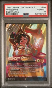 Disney Lorcana Vanellope 2024 ENCHANTED 5-Shimmering Skies #206 PSA 10 - Picture 1 of 2