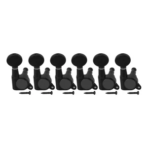 FLEOR 6R Electric Acoustic Black Guitar Tuning Pegs Tuners Machine Heads Keys - Picture 1 of 15