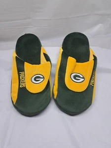 Green Bay Packers NFL Team Logo Slippers Men's Size XL - Comfy House Shoes - Picture 1 of 7
