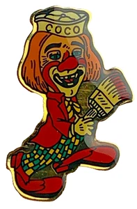 Vintage - Clown Camp COCO der Clown Emaille Pin - B3 - Bild 1 von 2