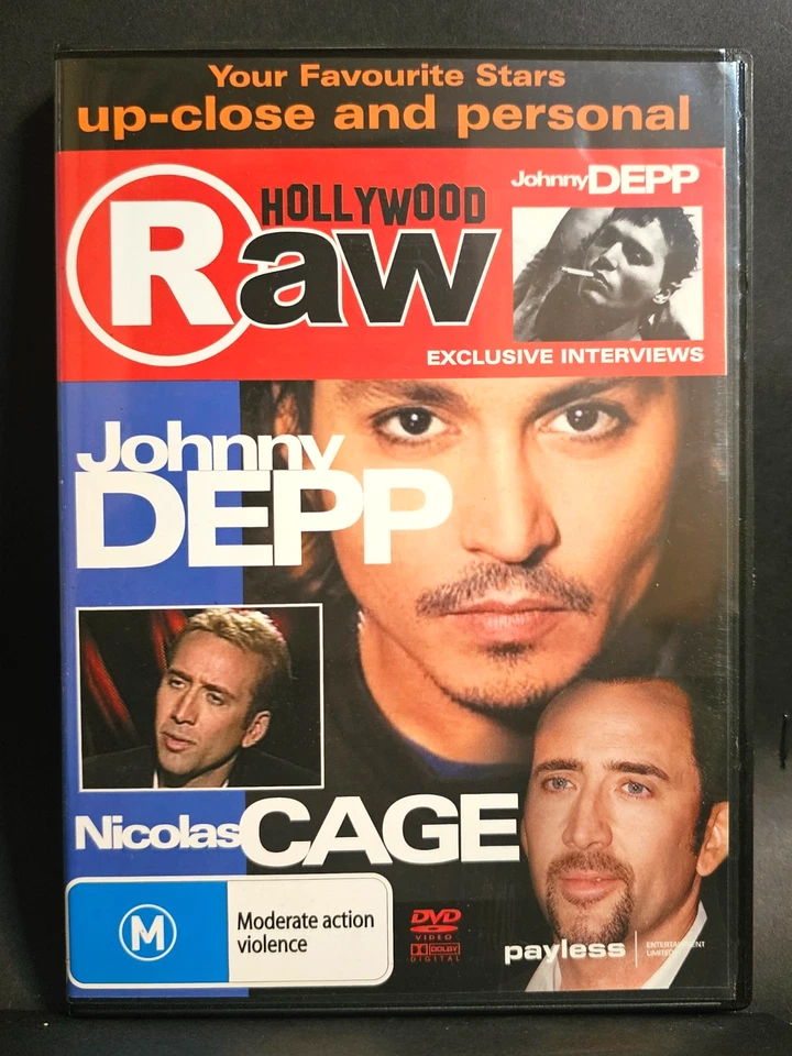 Hollywood Raw - Johnny Depp - Nicholas Cage (DVD) Zone all Pal - image 1 of 2