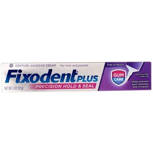 Fixodent Plus Gumcare Denture Adhesive Cream, Unflavored, 2 oz - Picture 1 of 5