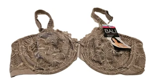 Sujetador de encaje beige con aros soporte forrado Bali estilo 38C 6543 Nuevo con etiquetas - Imagen 1 de 3