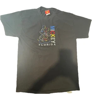 Camiseta De Colección Disney Mickey Mouse California Logo Bordado Negra Talla Grande - Imagen 1 de 5