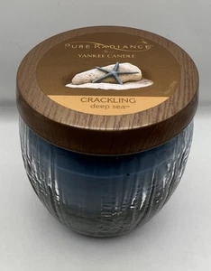 Yankee Scented Pure Radiance Candle Medium Jar 10oz 283g - Crackling Deep Sea - Picture 1 of 5
