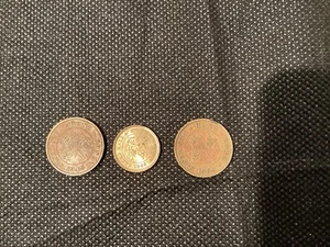 Hong Kong 1949 10C, 1950 10C and 1965 5C Coins. (3 coins) - Picture 1 of 2