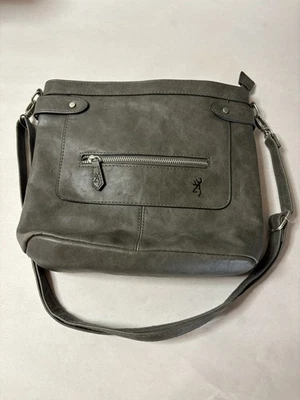 Browning Conceal Carry Handbag W/ Matching Holster Grey Faux Leather - Image 1 of 4