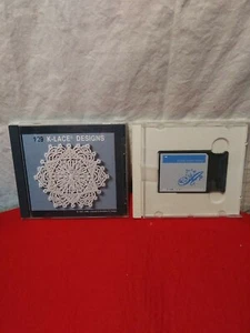 Lot Of 2 Janome Ceoss Stitch Memory Cards K-Lace 129 & Floral script series - Picture 1 of 6
