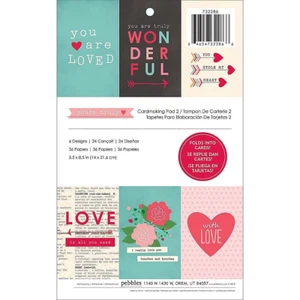Almohadilla para hacer tarjetas Pebbles YOURS VERDADERAMENTE 5,5"" X 8,5"" - 36 hojas - 6 diseños - Imagen 1 de 1