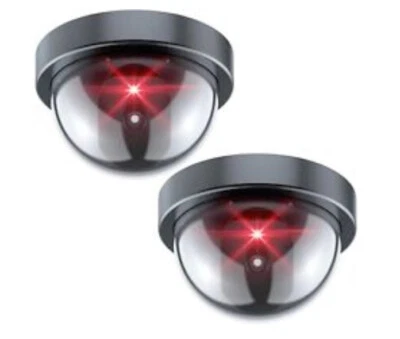 1-4 Pack Dummy Camera Fake Security CCTV Dome Camera with Flashing Red LED Light - Image 1 of 4