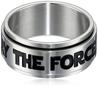 Anillo giratorio Star Wars May The Force para hombre talla 11 Foto 1 de 3