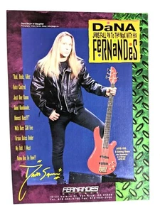 SLAUGHTER / DANA STRUM / REVISTA DE GUITARRAS FERNANDES DE 1980 ANUNCIO IMPRESO - Imagen 1 de 1