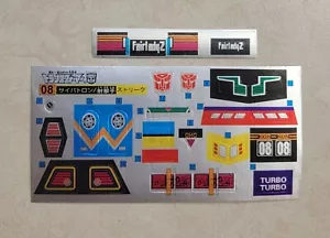 TRANSFORMERS G1 BLUESTREAK STICKER SHEET RARE! AUTOBOT TOY ROBOT DECALS LABELS - Picture 1 of 2