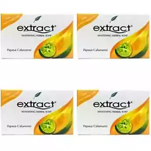 Papaya Extract Herbal Whitening Soap 125g , Pack Of 4 , Free Shipping World Wide - Picture 1 of 5