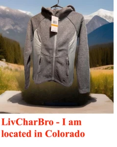 Spyder Women's Small Full Zip Jacket With Hood Heather Gray - Picture 1 of 12