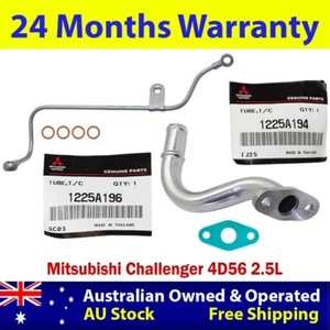 Genuine Turbo Oil Feed&Return Pipe+Gaskets For Mitsubishi Challenger 4D56 2.5L - Picture 1 of 14
