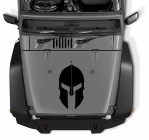 Spartan Gladiator Helmet Blackout Hood Vinyl Decal | Spartan Helmet Vinyl Decal - Foto 1 di 10