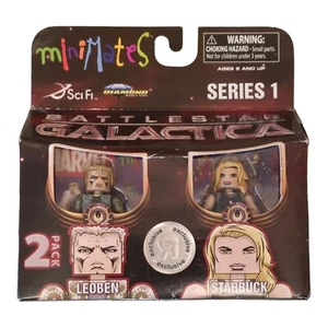 Battlestar Galactica Series 1 Minimates 2-Pack: Leoben and Starbuck NEW IN BOX - Picture 1 of 6