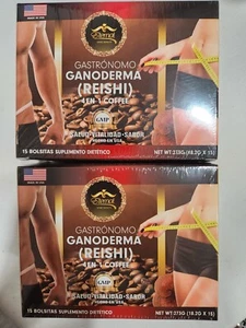 2 PACK ETERNAL GOURMET GANODERMA REISHI 4 IN 1 COFFEE 15 SACHETS 03/26 MADE USA - Picture 1 of 3
