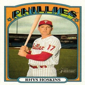 Rhys Hoskins (Philadelphia Phillies) 2021 Topps Heritage Series Card - Number 19 - Imagen 1 de 2