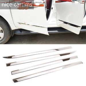 For Toyota Hilux Revo 2015-2021 Steel Chrome Body Side Door Molding Trim Cover×4 - Picture 1 of 5