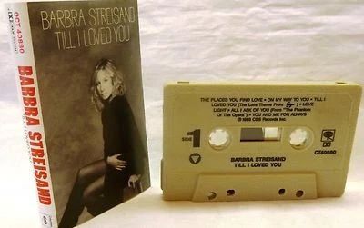 Vintage Barbra Streisand-Till I Loved You-Cassette Tape-1988 Columbia Records Foto 1 de 2