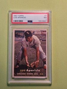 1957 Topps Baseball #7 - Luis Aparicio - Chicago White Sox - PSA 7
