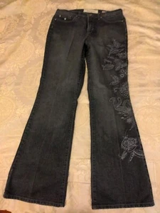 Jeanstar Jeans, Embroidery Flowers Down Leg, Size 12 x 32 inseam - Picture 1 of 4
