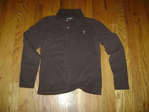 RALPH LAUREN GIRLS LONG SLEEVE SHIRT TOP BLOUSE size XL 16 BROWN 100% COTTON - Picture 1 of 5